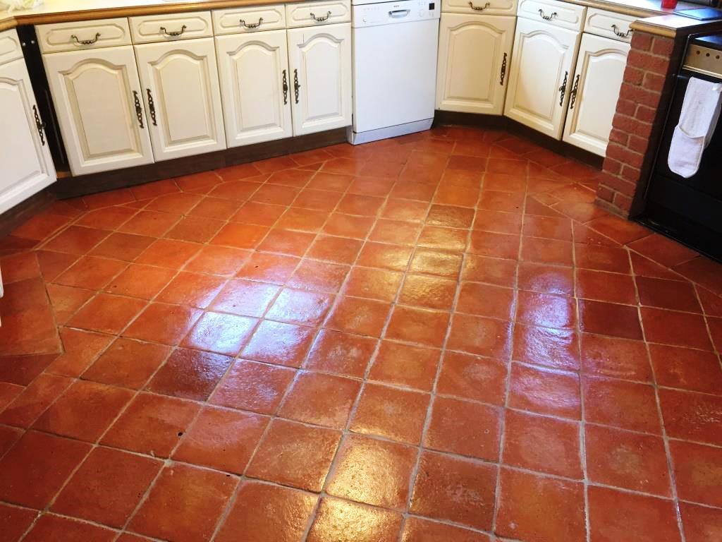 terracotta floor tile Sealed and Glossy