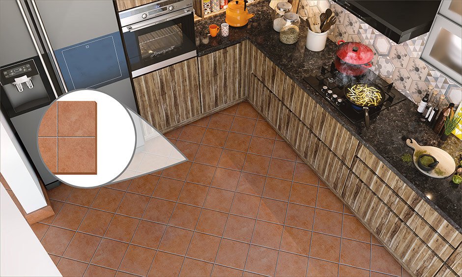 terracotta floor tile Tiny Squares for Vintage Vibes