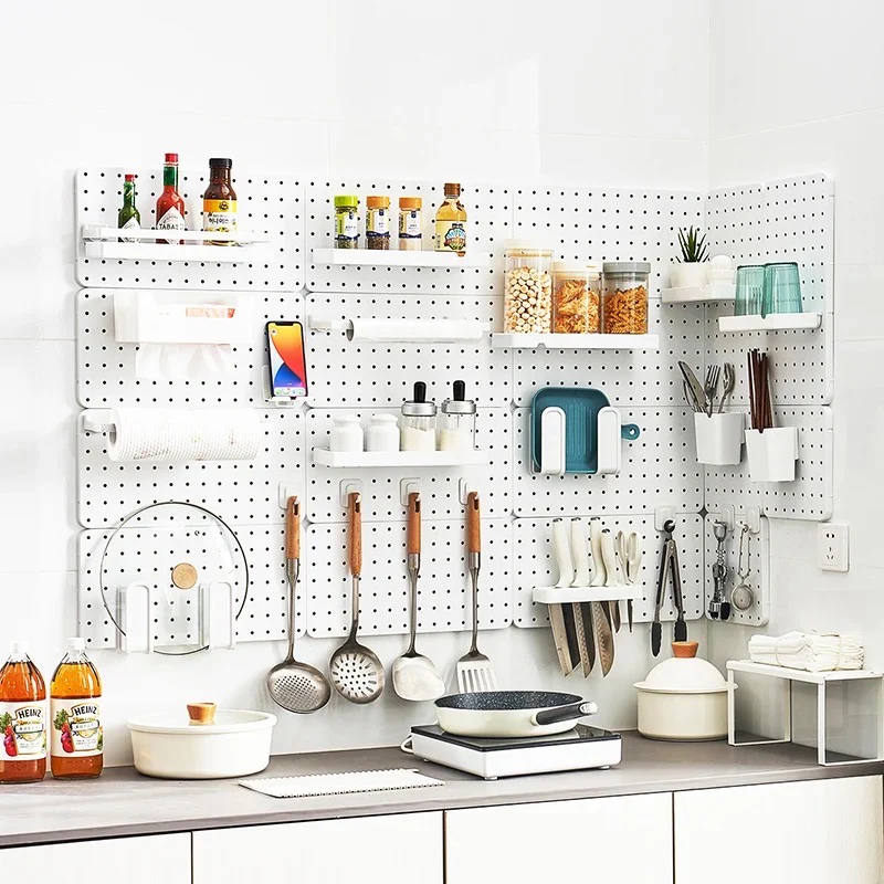Hang a Pegboard for Utensil Storage - small kitchen ideas on a budget